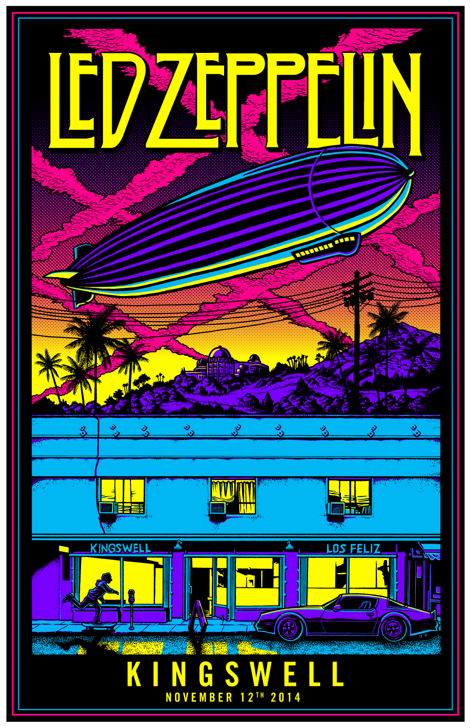 Led Zeppelin | Kingswell Poster | Los Angeles | 2014