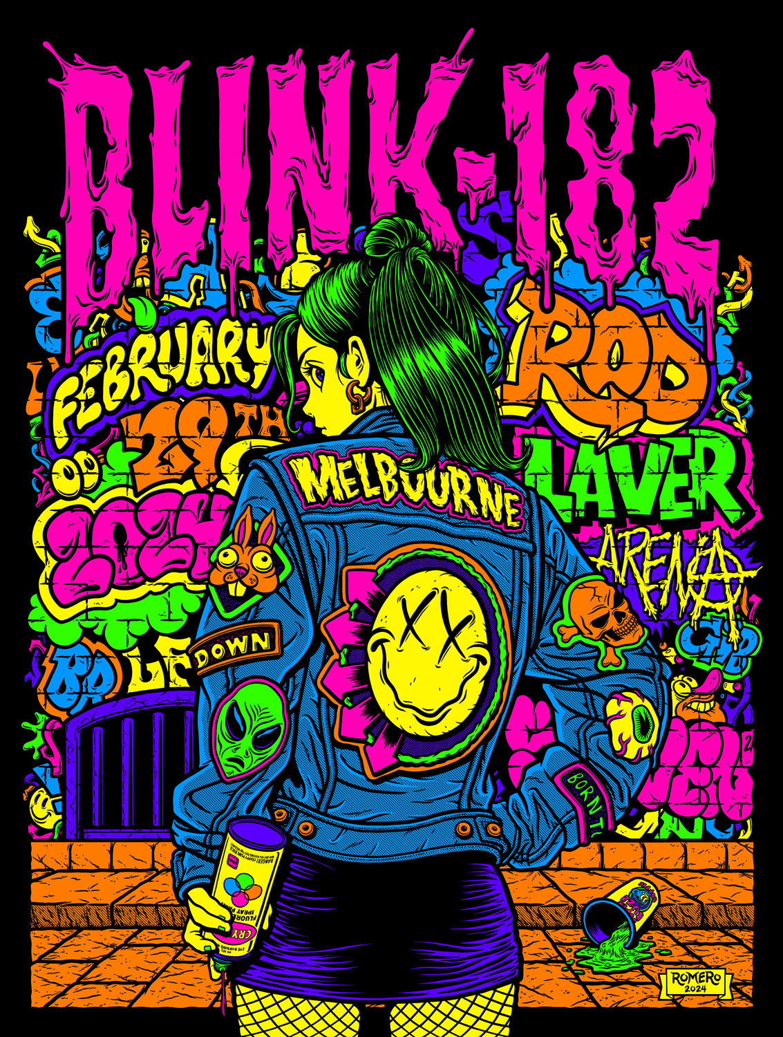 BLINK-182 | AP Tour Poster | Melbourne | 2024